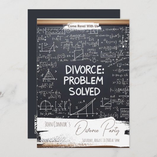 Echtscheiding partij nodigt uit: Probleem opgelost Kaart (Voorkant / Achterkant)