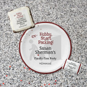 Echtscheiding Party Decor Ex Hubby Start Verpakkin Papieren Bordje