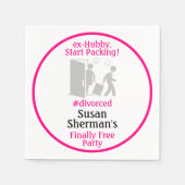 Echtscheiding Party Design Eindelijk Gratis Decor  Servet (Voorkant)