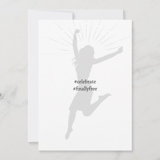 Echtscheiding Party Eindelijk Gratis Grappig Rood Kaart (Achterkant)