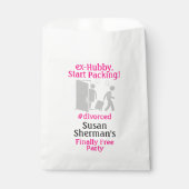 Echtscheiding Party Eindelijk Gratis Roze Decor Bedankzakje (Voorkant)