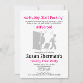 Echtscheiding Party Eindelijk Gratis Vrouwelijk Ro Feestdagenkaart (Voorkant)