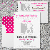 Echtscheiding Party Leuk Grappig Roze Eindelijk Gr Kaart