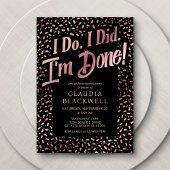 Echtscheiding Party Roos Gouden Confetti Kaart