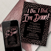 Echtscheiding Party Roos Gouden Confetti Kaart