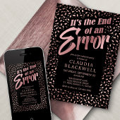 Echtscheiding Party Roos Gouden Confetti Kaart