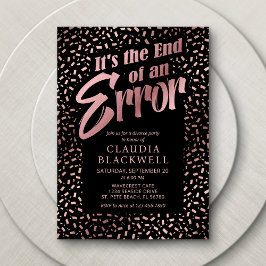 Echtscheiding Party Roos Gouden Confetti Kaart