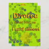 Echtscheiding sloeg me bijna, zei ik bijna kaart (Voorkant / Achterkant)