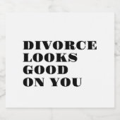 Echtscheiding staat goed op je wijnetiketten sparkling wijnetiket (Enkel label)