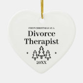 Echtscheiding Therapeut Nieuwe Baan Kerstmis Keramisch Ornament (Voorkant)