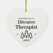 Echtscheiding Therapeut Nieuwe Baan Kerstmis Keramisch Ornament (Achterkant)