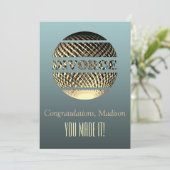 Echtscheiding wenskaart goud platina bedankkaart (Staand voorkant)