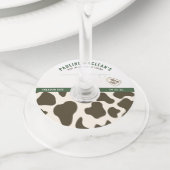 Echtscheidings Thema Wijn Glas Label (Dichtbij)