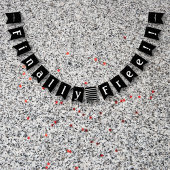 Echtscheidingsfeest Eindelijk Gratis Viering Zwart Vlaggetjes