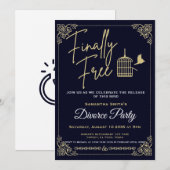 Echtscheidingsfeest nodigt uit: Eindelijk vrij, Hu Kaart (Voorkant / Achterkant)