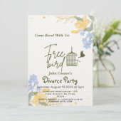 Echtscheidingsfeest nodigt uit: Gratis vogel, Humo Kaart (Staand voorkant)