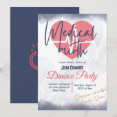 Echtscheidingsfeest nodigt uit: Medical Mirth Kaart (Voorkant / Achterkant)