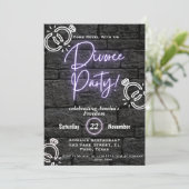 Echtscheidingsfeest nodigt uit: Vier vrijheid Kaart (Staand voorkant)