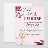 Echtscheidingsfeest uitnodigen kaart (Voorkant / Achterkant)