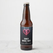Echtscheidingsfeestje Gebroken Hart Bier Etiket (Voorkant)