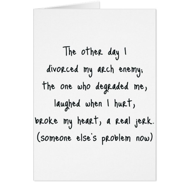 echtscheidingsgedicht (Voorkant)