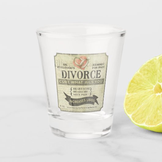 Echtscheidingshumor Shotglas Shot Glas (Voorkant)