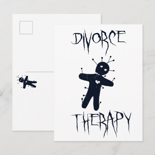 Echtscheidingstherapie - Grappige Voodoo Doll Briefkaart (Voorkant / Achterkant)
