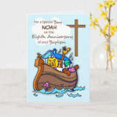 Echtste Jubileum van Baptism Boy Ark Kaart (Gele Bloem)