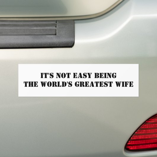 Echtvrouw Bumpersticker (Op auto)