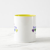 Echtvrouw Gingham Hearts Tweekleurige Koffiemok (Center)