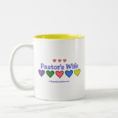 Echtvrouw Gingham Hearts Tweekleurige Koffiemok (Links)