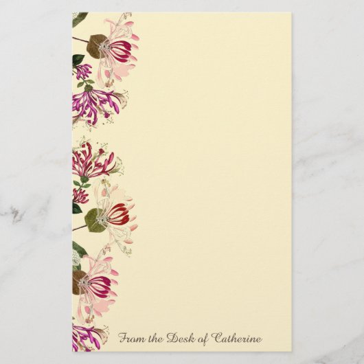 Echtzuigbloemen Floral Botanische Stationery Briefpapier (Voorkant)