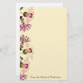 Echtzuigbloemen Floral Botanische Stationery Briefpapier (Voorkant / Achterkant)