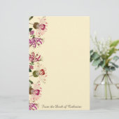 Echtzuigbloemen Floral Botanische Stationery Briefpapier (Staand voorkant)