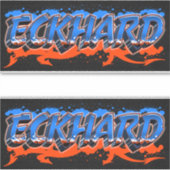 Eckhard Vorname Name Graffiti Aufkleber Sticker (Voorkant)