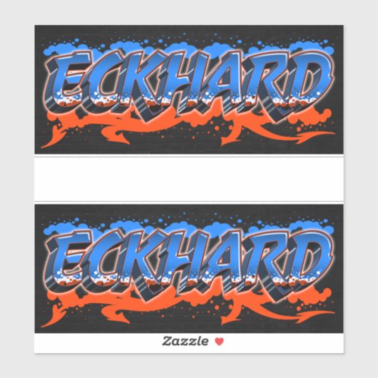 Eckhard Vorname Name Graffiti Aufkleber Sticker (Vel)