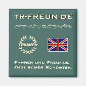 Eckiger Magnet der TR-Freun.de (Voorkant)