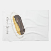 Éclair au Chocolat aquarel Theedoek (Horizontaal)