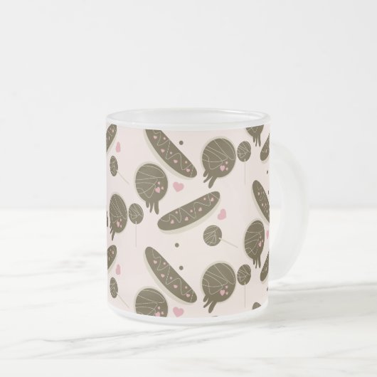 Eclair Donuts Cake Pop Valentijnsdag Matglas Koffiemok (Voorkant rechts)