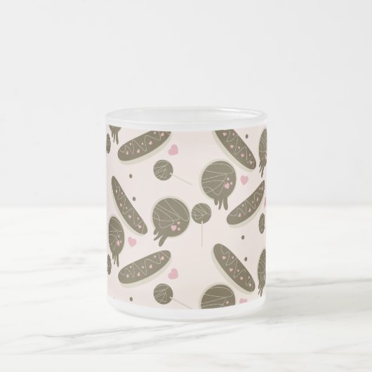 Eclair Donuts Cake Pop Valentijnsdag Matglas Koffiemok (Center)