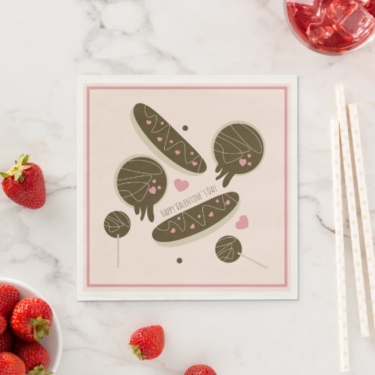 Eclair Donuts Cake Pop Valentijnsdag Party Servet (Insitu)