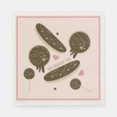 Eclair Donuts Cake Pop Valentijnsdag Party Servet (Voorkant)