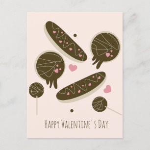 Eclair Donuts Cake Pops Valentijnsdag Briefkaart