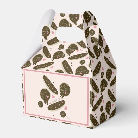 Eclair Donuts Cake Pops Valentijnsdag Feestje Bedankdoosjes (Voorkant Zijde)