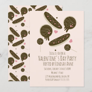 Eclair Donuts Cake Pops Valentijnsdag Feestje Kaart