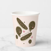 Eclair Donuts Cake Pops Valentijnsdag Feestje Papieren Bekers (Voorkant)