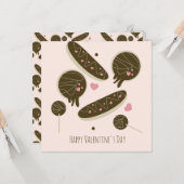 Eclair Donuts Cake Pops Valentijnsdag Kaart (Voorkant / Achterkant in situ)