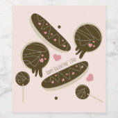 Eclair Donuts Cake Pops Valentijnsdag Zakelijk Wijn Etiket (Enkel label)