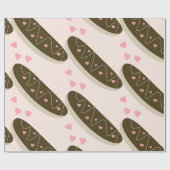 Eclair Donuts Valentijnsdag Harten Cadeaupapier (Vlak)