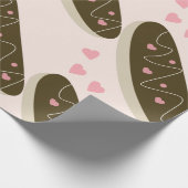 Eclair Donuts Valentijnsdag Harten Cadeaupapier (Hoek)